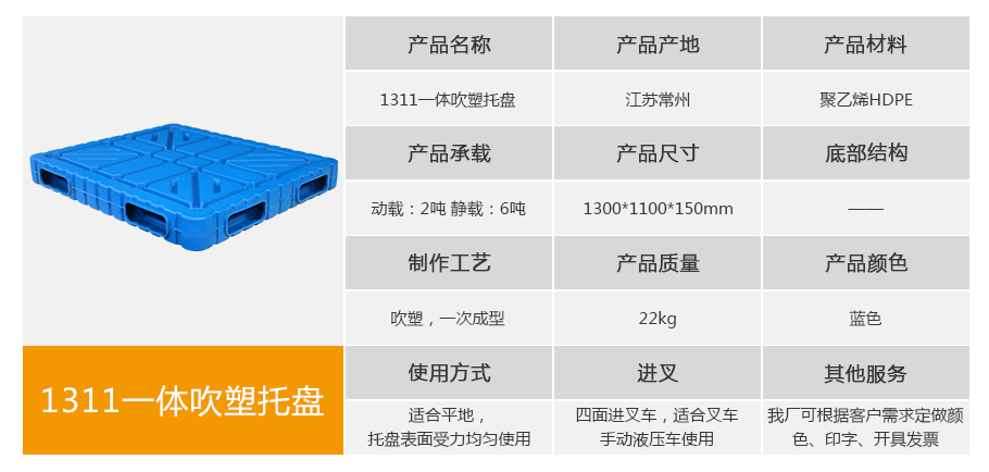 william威廉中文官网1311一体成型吹塑托盘 william威廉中文官网1311一体成型吹塑托盘