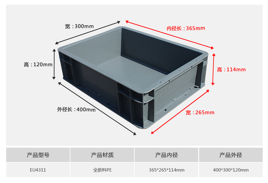 william威廉中文官网EU4311塑料物流箱