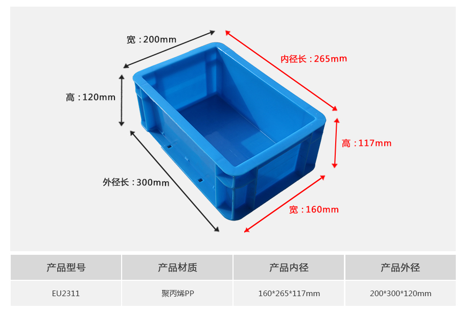 william威廉中文官网EU2311塑料物流箱 william威廉中文官网EU2311塑料物流箱