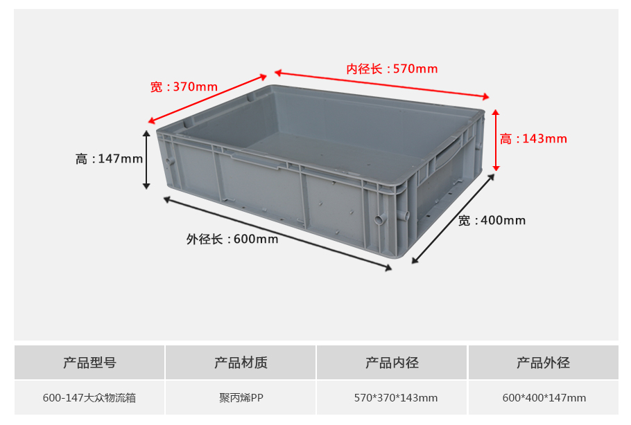 william威廉中文官网600-147大众塑料物流箱 william威廉中文官网600-147大众塑料物流箱