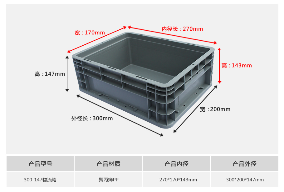 william威廉中文官网300-147塑料物流箱 william威廉中文官网300-147塑料物流箱