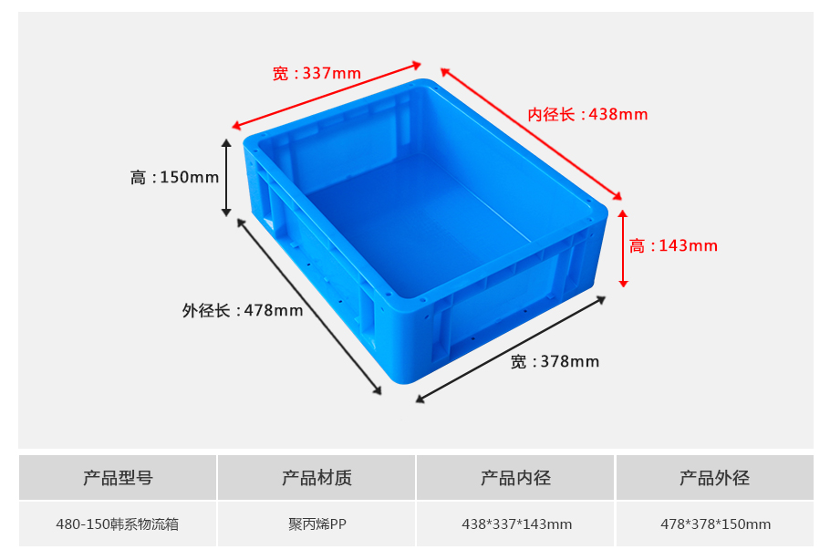 william威廉中文官网480-150韩系塑料物流箱 william威廉中文官网480-150韩系塑料物流箱