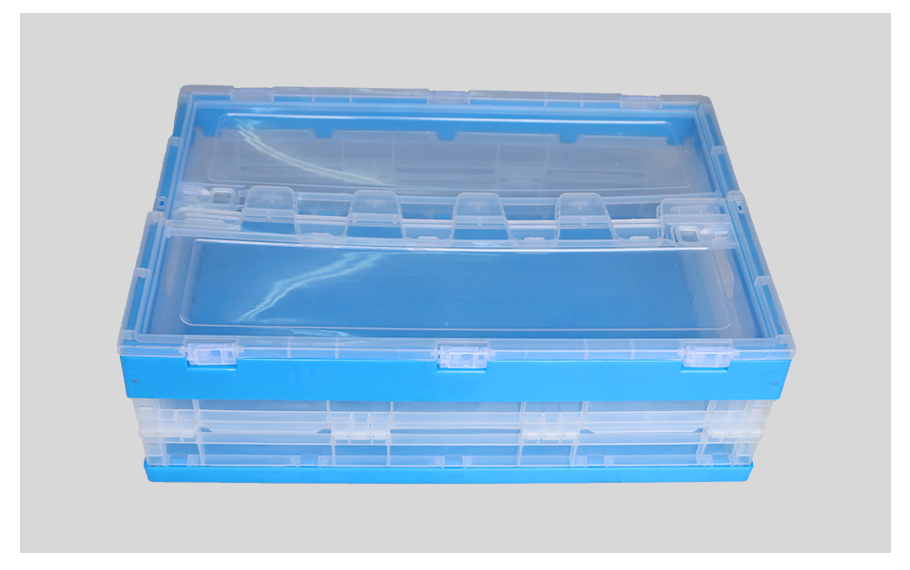 william威廉中文官网600-200塑料内倒式折叠周转箱透明款 william威廉中文官网600-200塑料内倒式折叠周转箱透明款