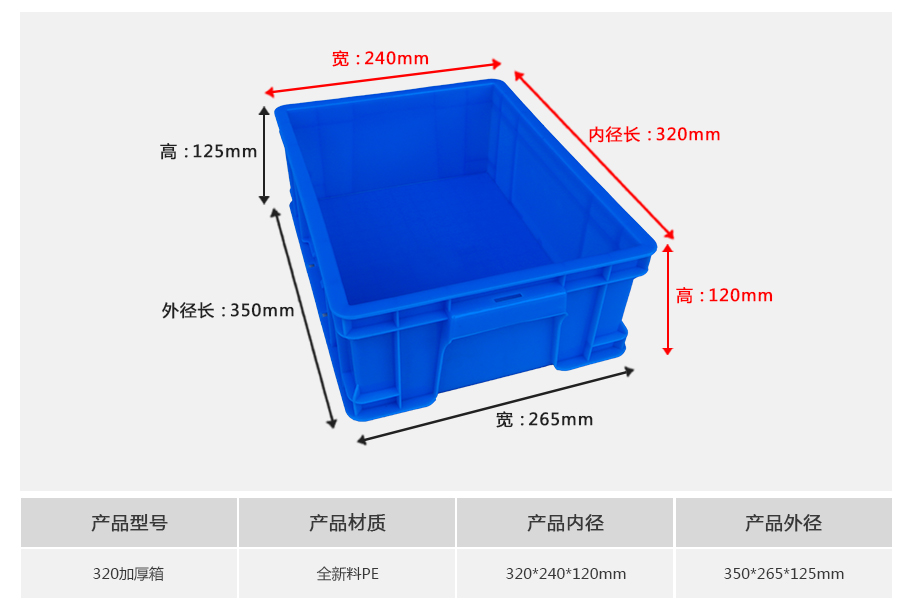 william威廉中文官网320塑料周转箱厚箱 william威廉中文官网320塑料周转箱厚箱