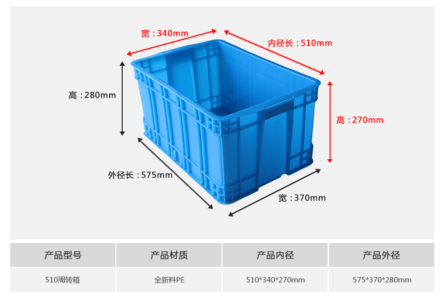 william威廉中文官网510塑料周转箱