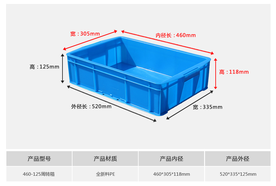 william威廉中文官网460-125塑料周转箱 william威廉中文官网460-125塑料周转箱