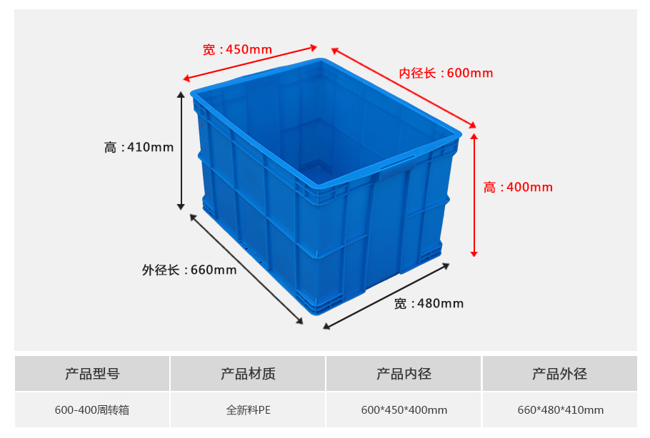 william威廉中文官网600-400塑料周转箱 william威廉中文官网600-400塑料周转箱