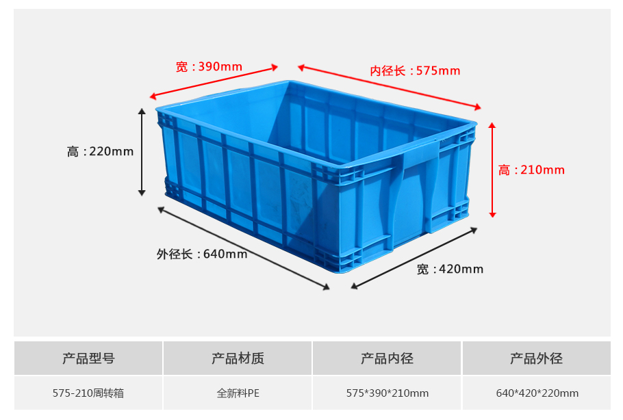 william威廉中文官网575-210塑料周转箱 william威廉中文官网575-210塑料周转箱