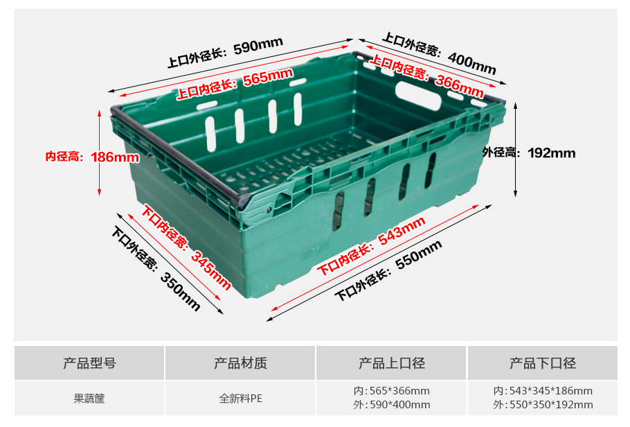 william威廉中文官网果蔬塑料周转筐