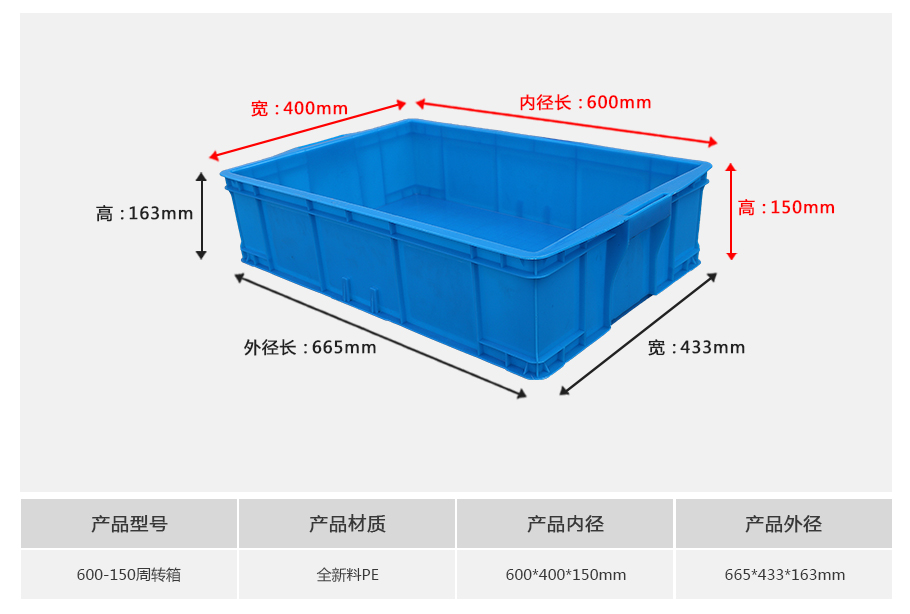 william威廉中文官网60-150塑料周转箱 william威廉中文官网60-150塑料周转箱
